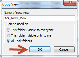 Outlook Custom Task View